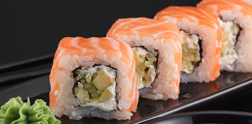 commander saumon rolls à  sushi rouen 76100
